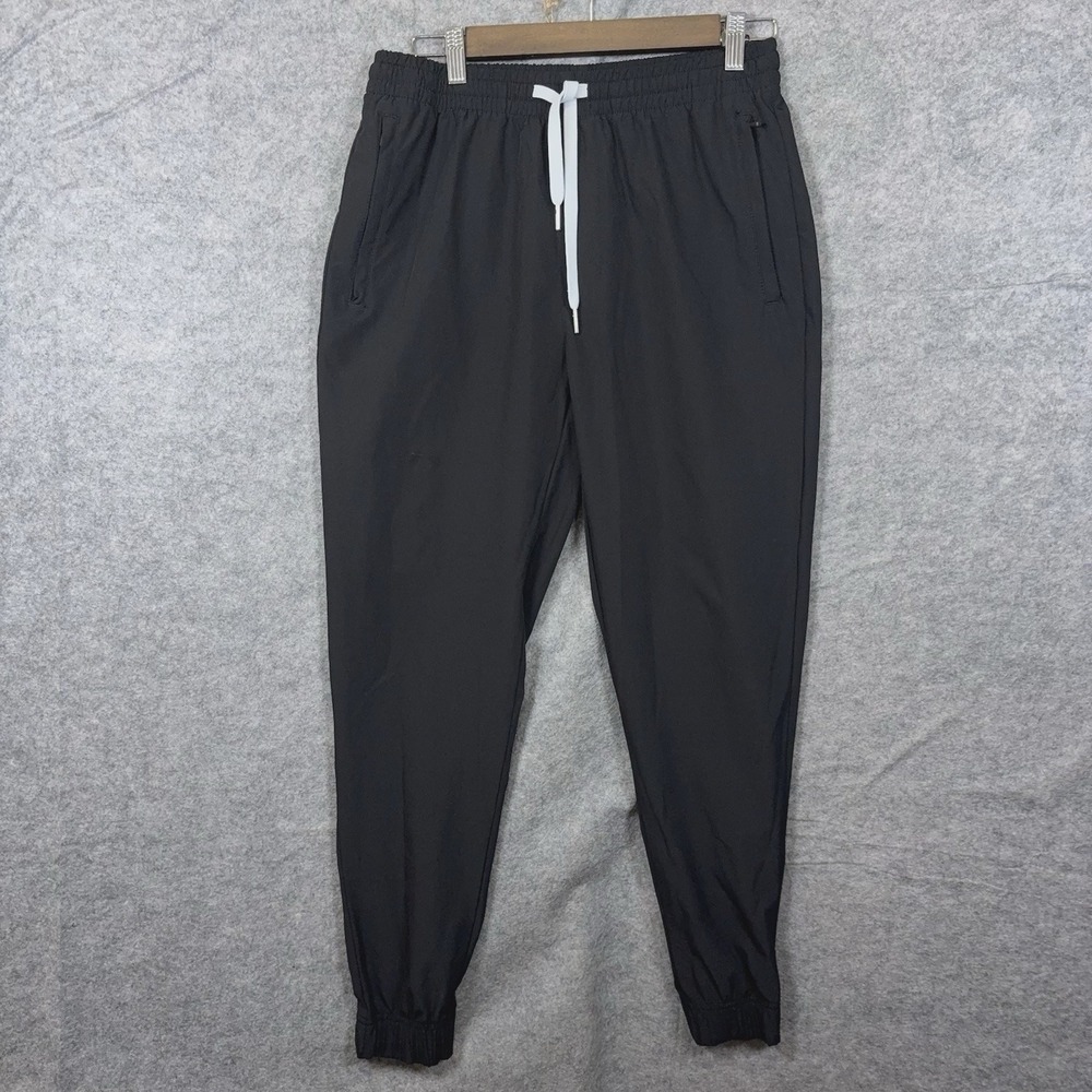 Cove Jogger Pants Mens Sz M Black Pockets Drawstring Stretch Logo